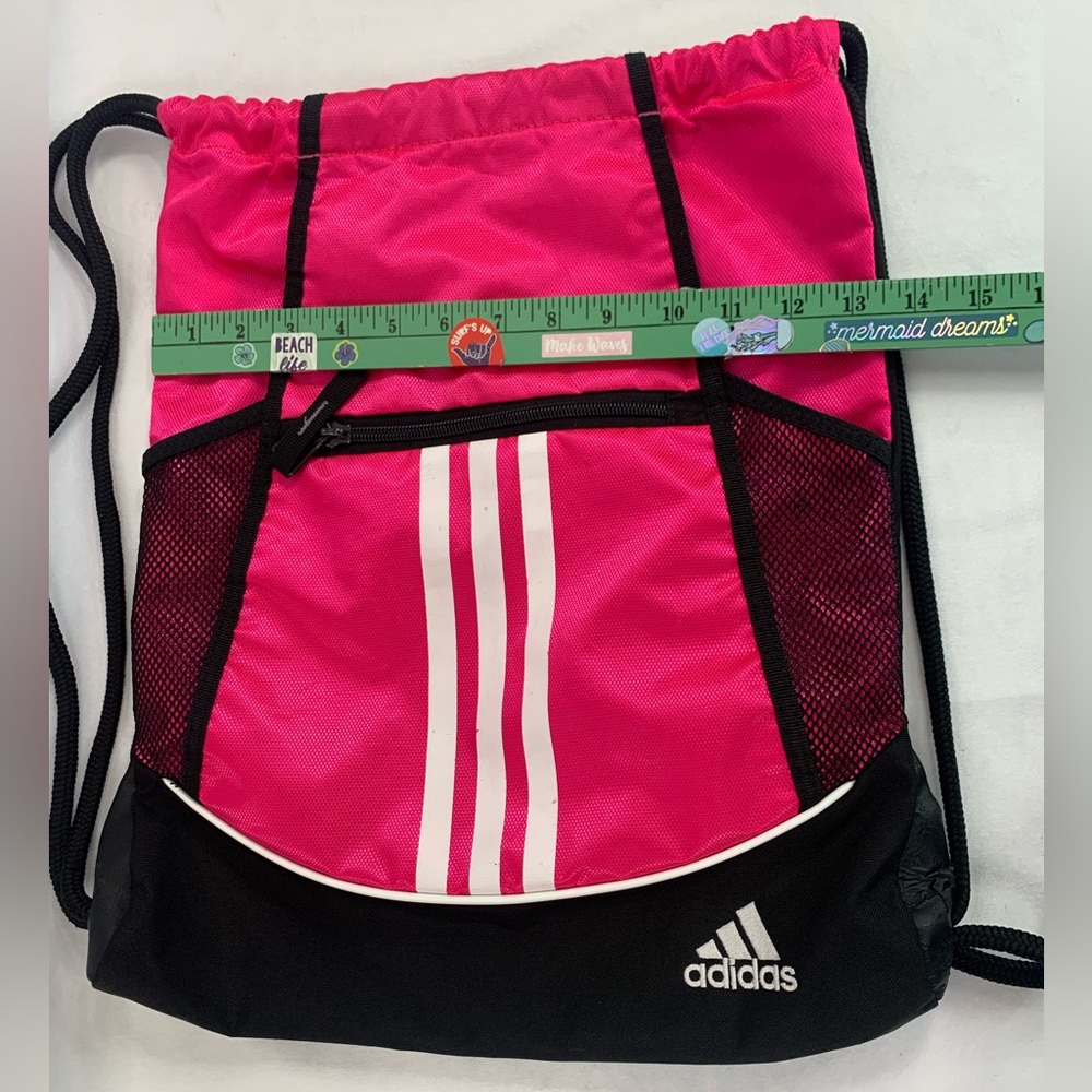 Adidas‎ Alliance II Sackpack Sling Backpack School College Sport Alliance Pink - Picture 3 of 12